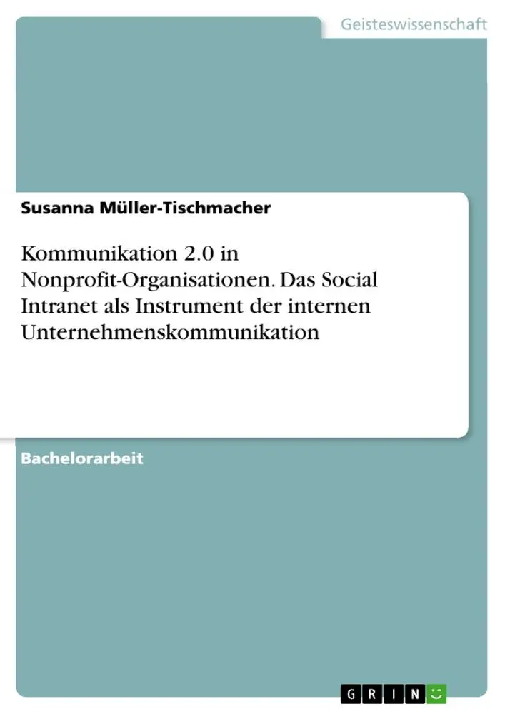 Cover: 9783346067036 | Kommunikation 2.0 in Nonprofit-Organisationen. Das Social Intranet...