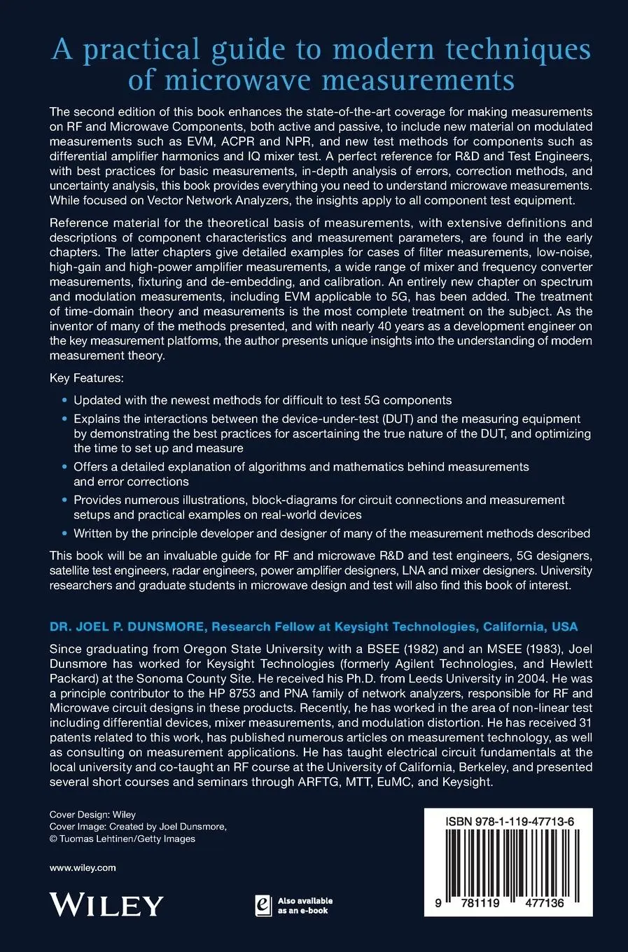 Rückseite: 9781119477136 | Handbook of Microwave Component Measurements | Joel P Dunsmore | Buch