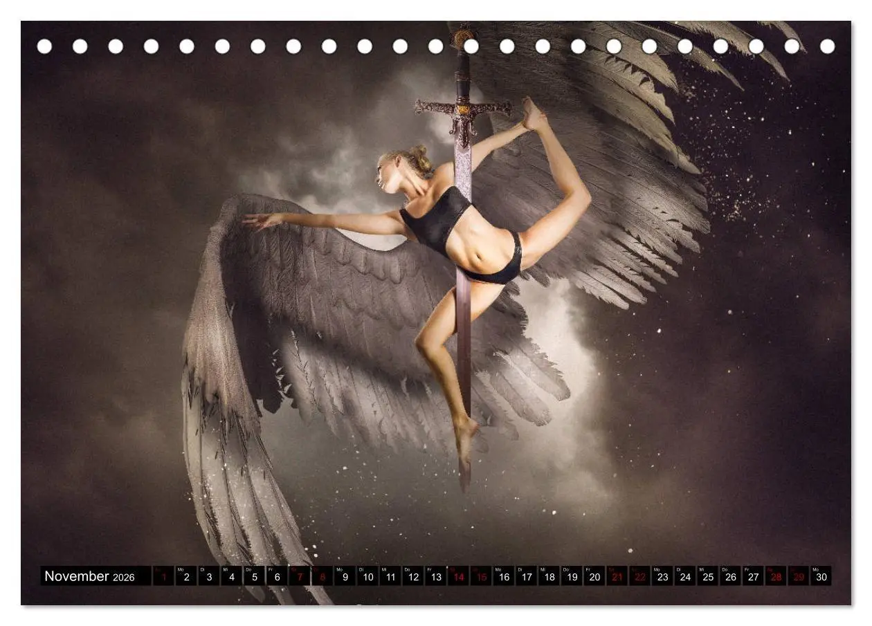 Bild: 9783457867136 | Pole Dance Engel (Tischkalender 2026 DIN A5 quer), CALVENDO...