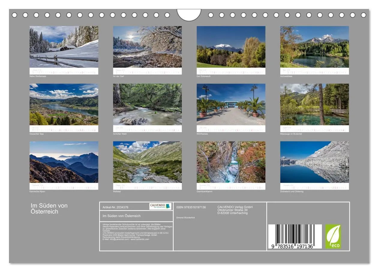 Bild: 9783516197136 | Im Süden von Österreich (Wandkalender 2026 DIN A4 quer), CALVENDO...