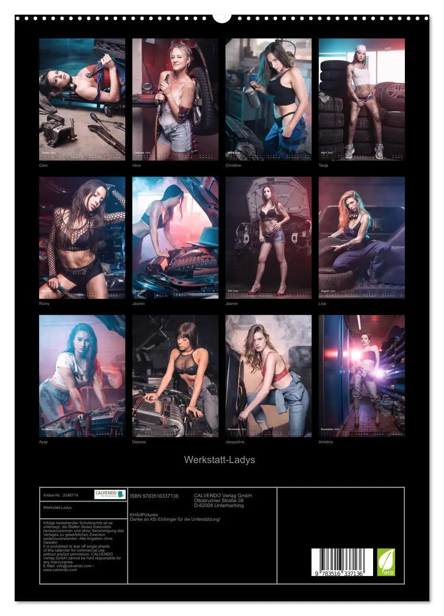 Bild: 9783516337136 | Werkstatt-Ladys (hochwertiger Premium Wandkalender 2026 DIN A2...