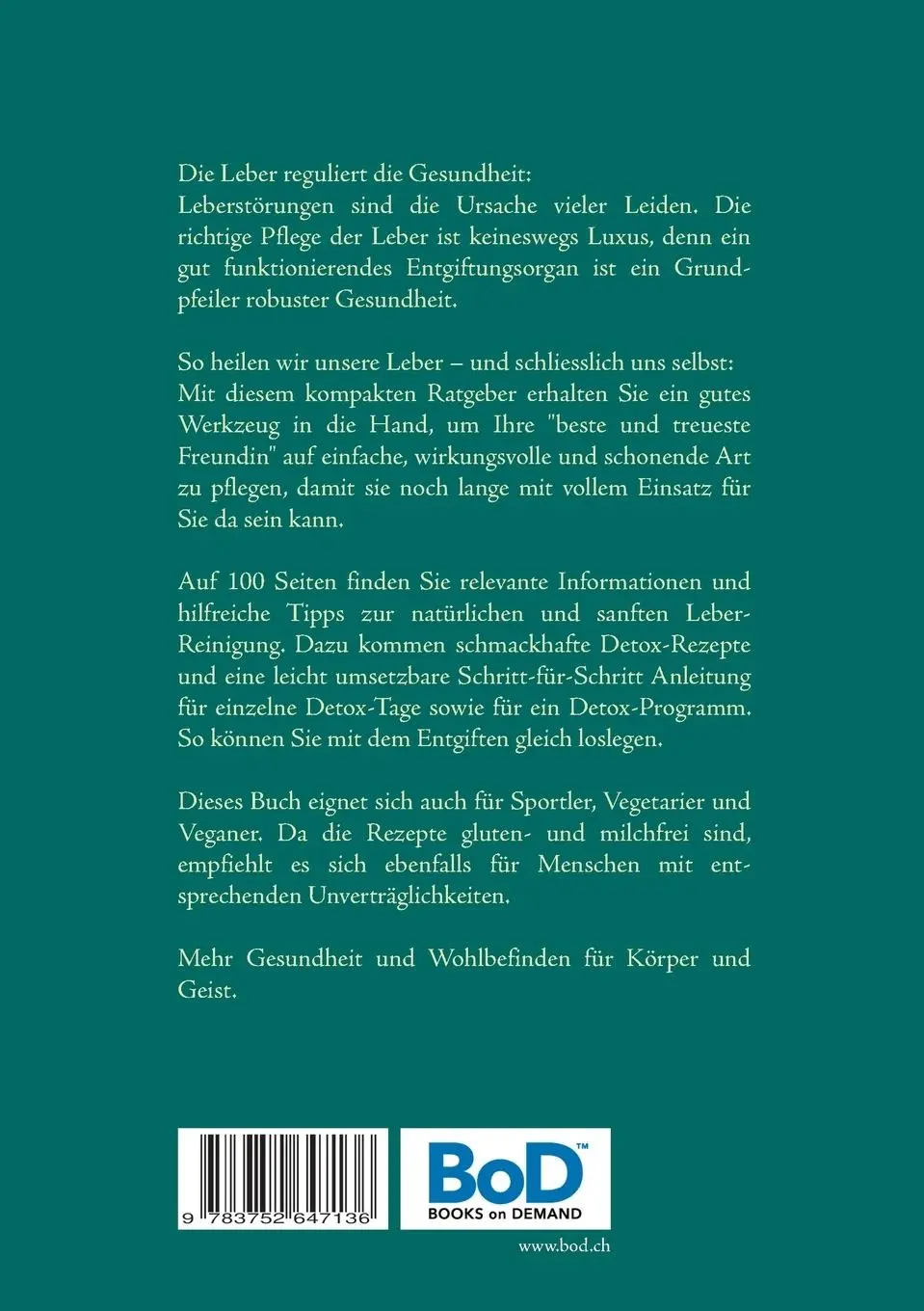 Rückseite: 9783752647136 | Leber-Detox für einen Neustart Gesunde Leber, gesunder Mensch | Buch