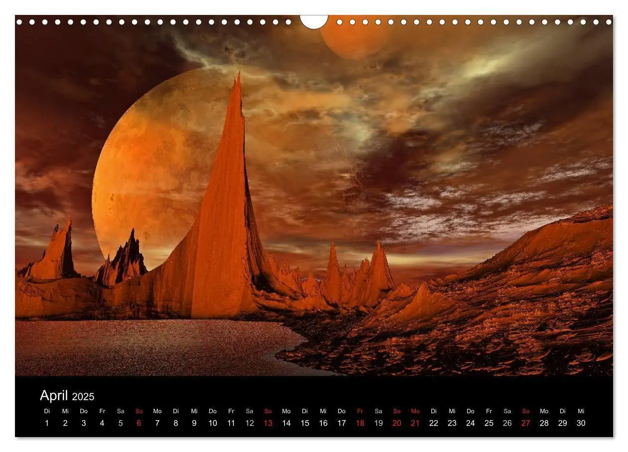 Bild: 9783435697236 | Fantasie-Planeten (Wandkalender 2025 DIN A3 quer), CALVENDO...