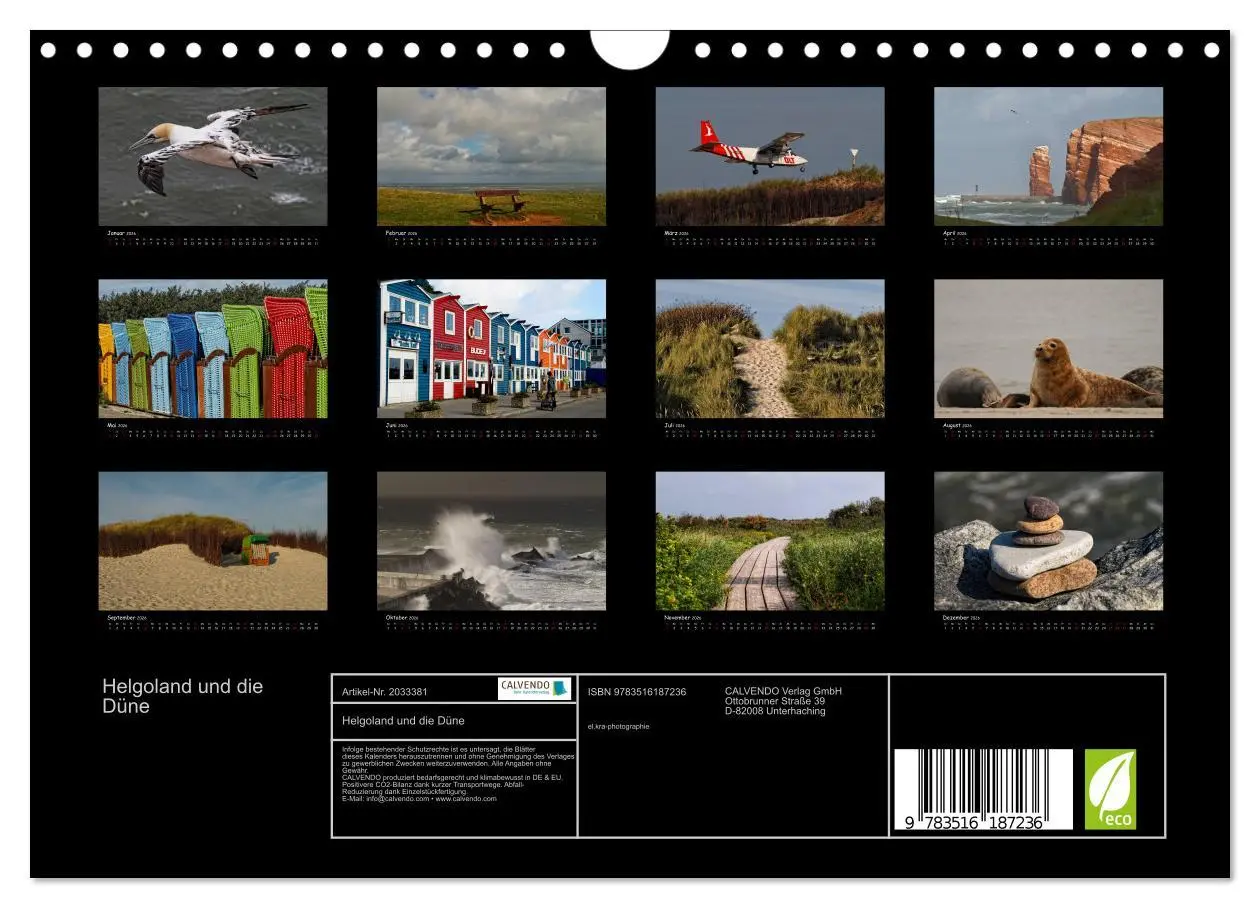 Bild: 9783516187236 | Helgoland und die Düne (Wandkalender 2026 DIN A4 quer), CALVENDO...