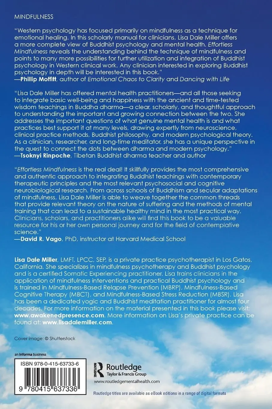 Rückseite: 9780415637336 | Effortless Mindfulness | Lisa Dale Miller | Taschenbuch | Englisch