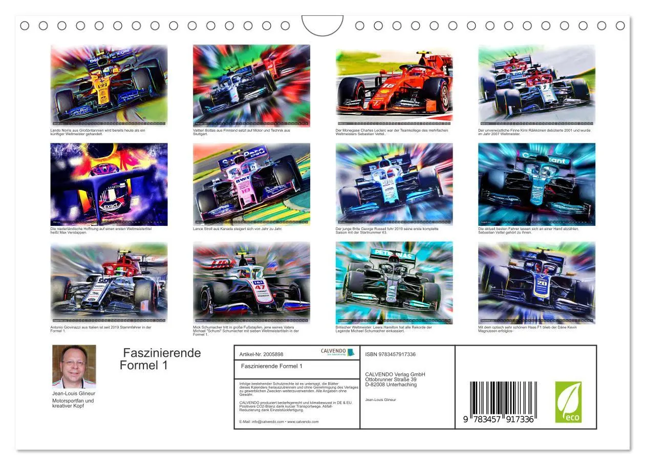 Bild: 9783457917336 | Faszinierende Formel 1 (Wandkalender 2026 DIN A4 quer), CALVENDO...