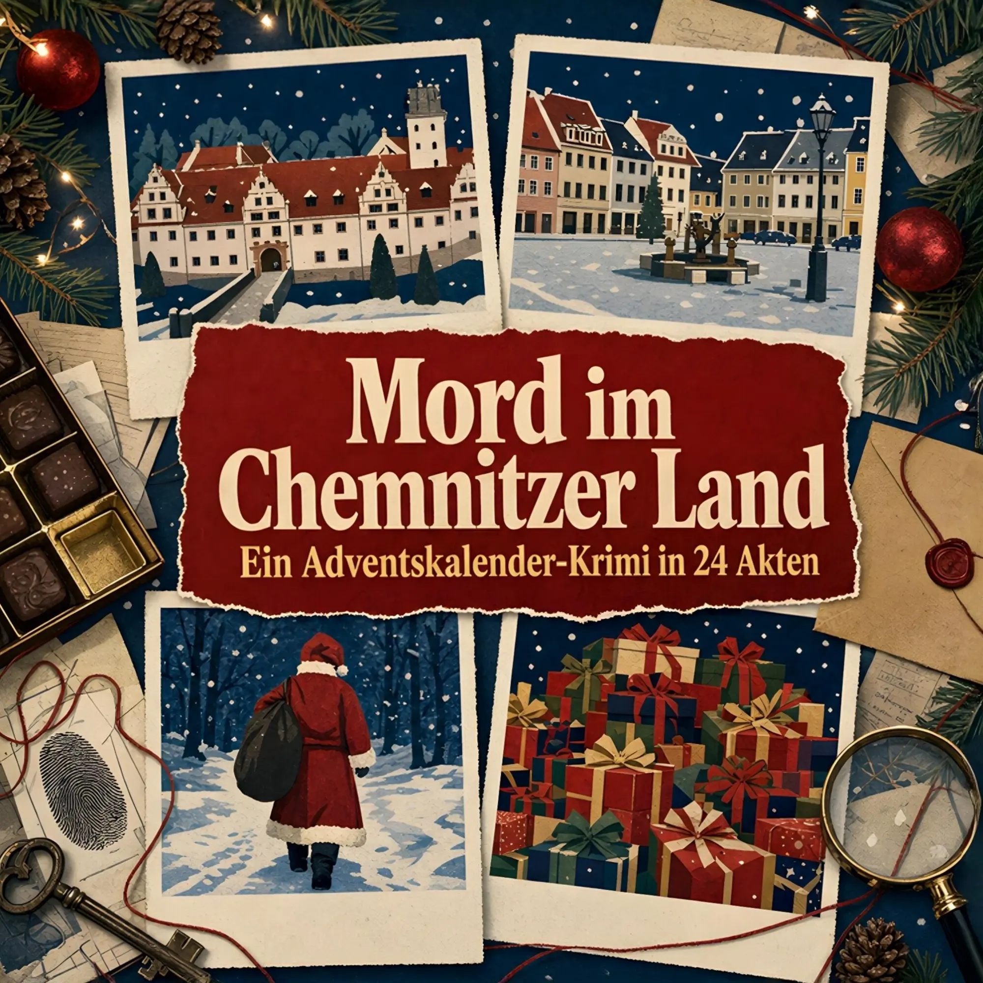 Cover: 9783696127336 | Mord im Chemnitzer Land | Ein Adventskalender-Krimi in 24 Akten | Buch