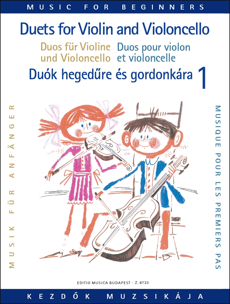 Cover: 9790080087336 | Duets for Violin and Violoncello for Beginners 1 | Arpad Pejtsik