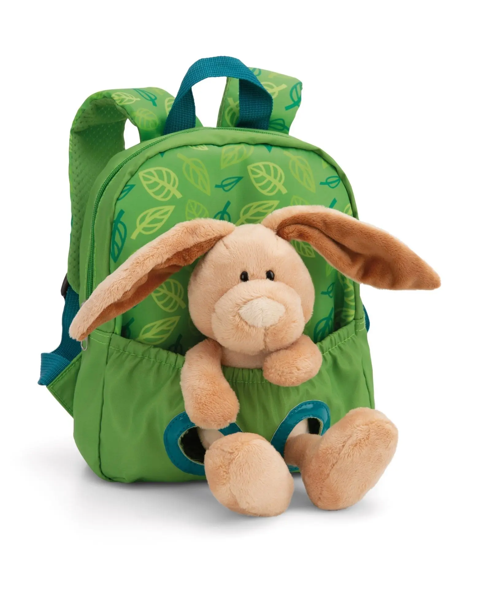 Cover: 4012390617436 | Nici 61743 Rucksack mit Plüschtier 21x26cm Hase 25cm grün | 61743