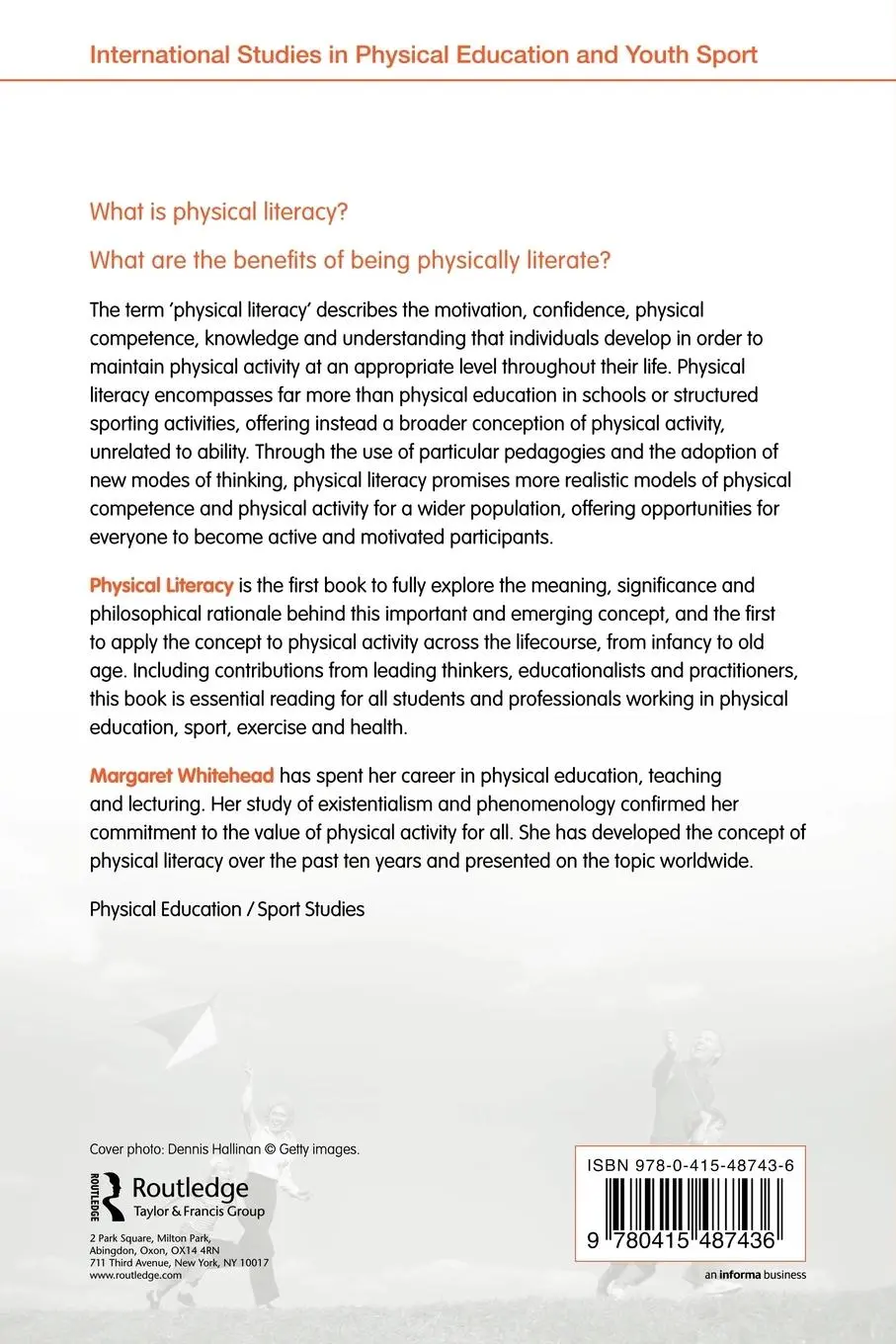 Rückseite: 9780415487436 | Physical Literacy | Throughout the Lifecourse | Margaret Whitehead