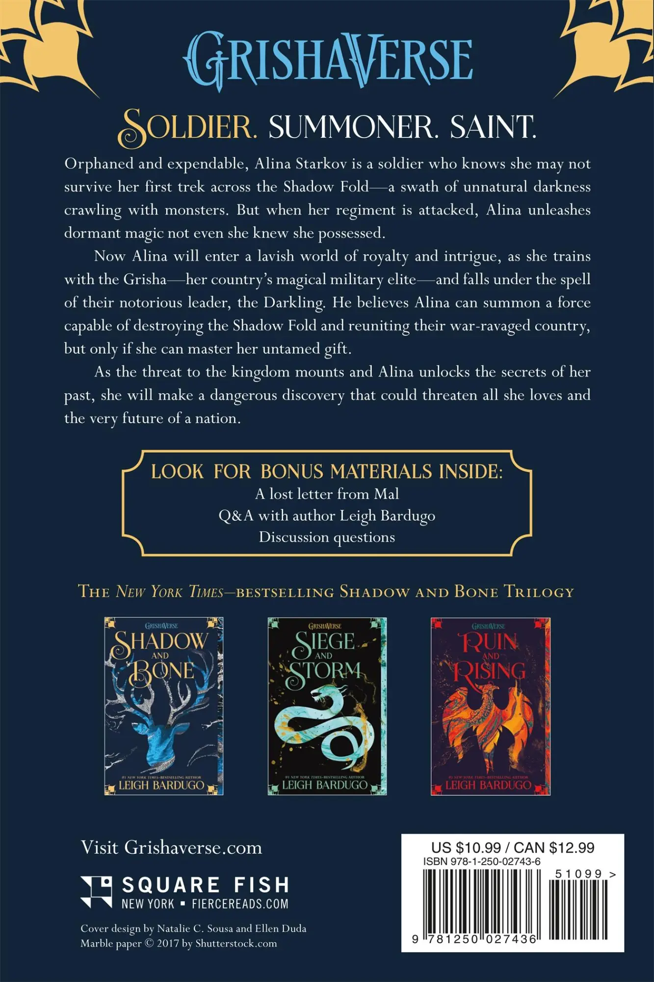 Rückseite: 9781250027436 | Shadow and Bone | Leigh Bardugo | Taschenbuch | Young Adult Fiction