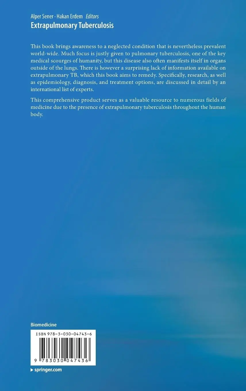 Rückseite: 9783030047436 | Extrapulmonary Tuberculosis | Hakan Erdem (u. a.) | Buch | viii | 2019
