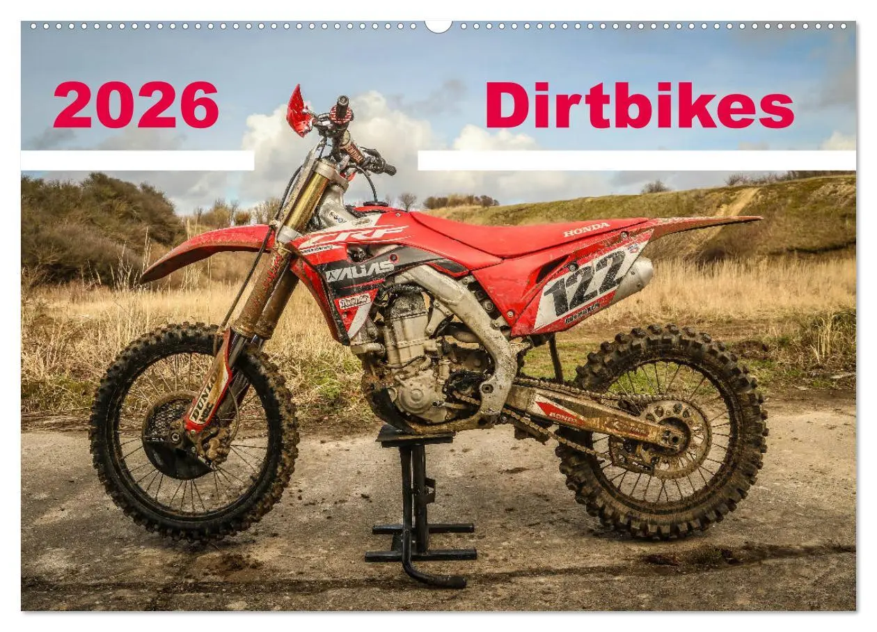 Cover: 9783457767436 | Dirtbikes 2026 (Wandkalender 2026 DIN A2 quer), CALVENDO...