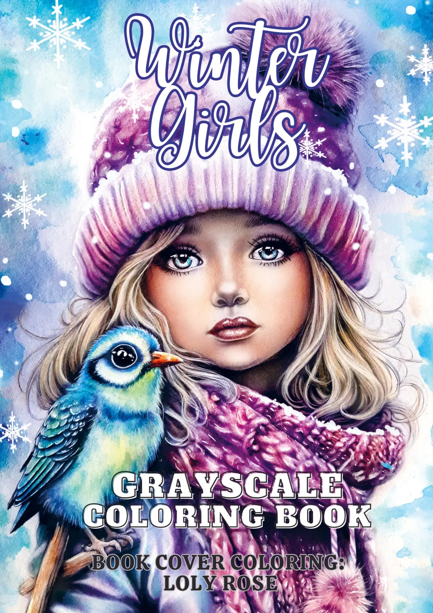 Cover: 9789464927436 | Winter Girls | Grayscale Coloring Book | Nori Art Coloring | Buch