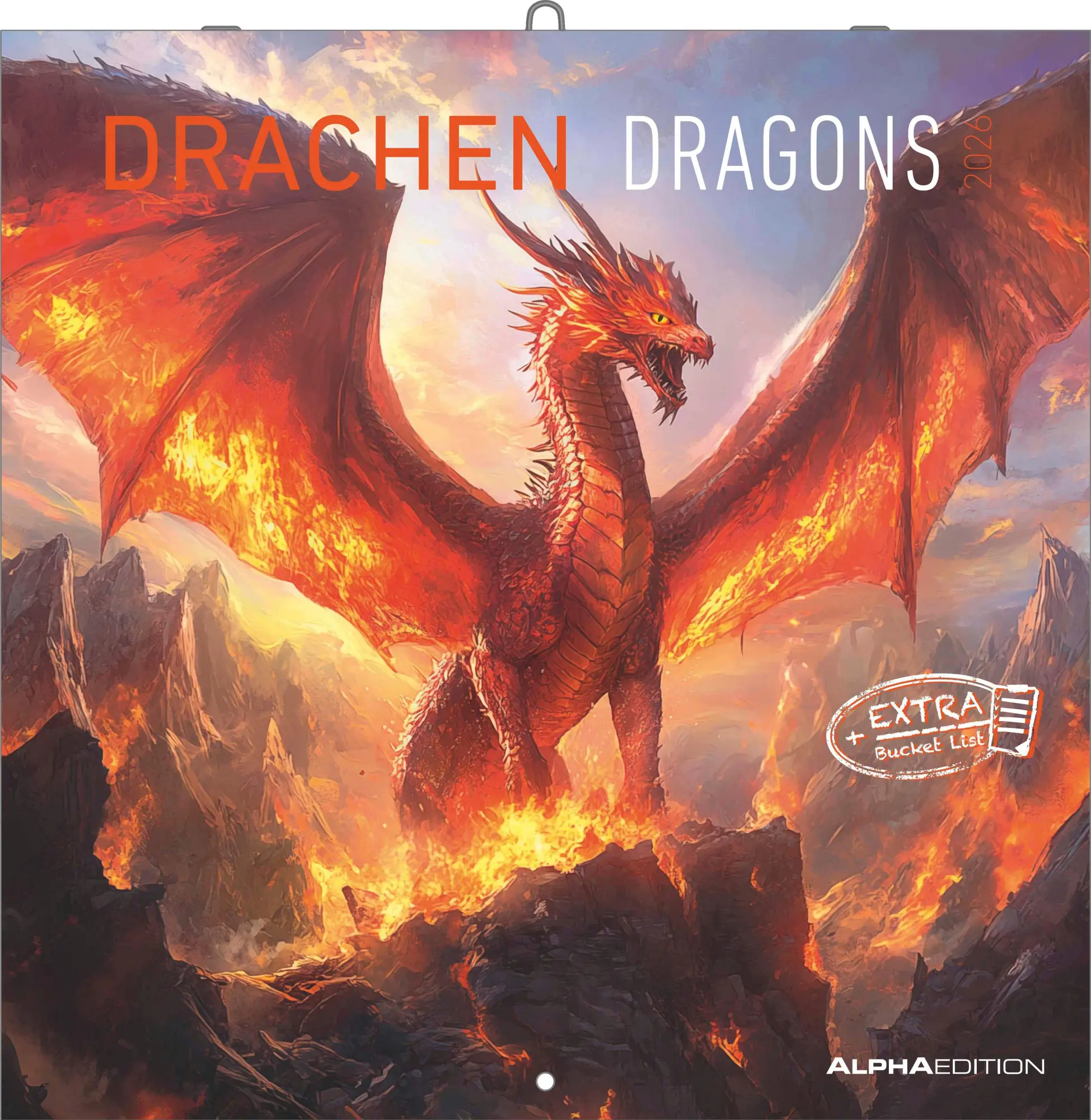 Cover: 4069095007536 | Drachen 2026 - Broschürenkalender 30x30 cm (30x60 geöffnet) -...