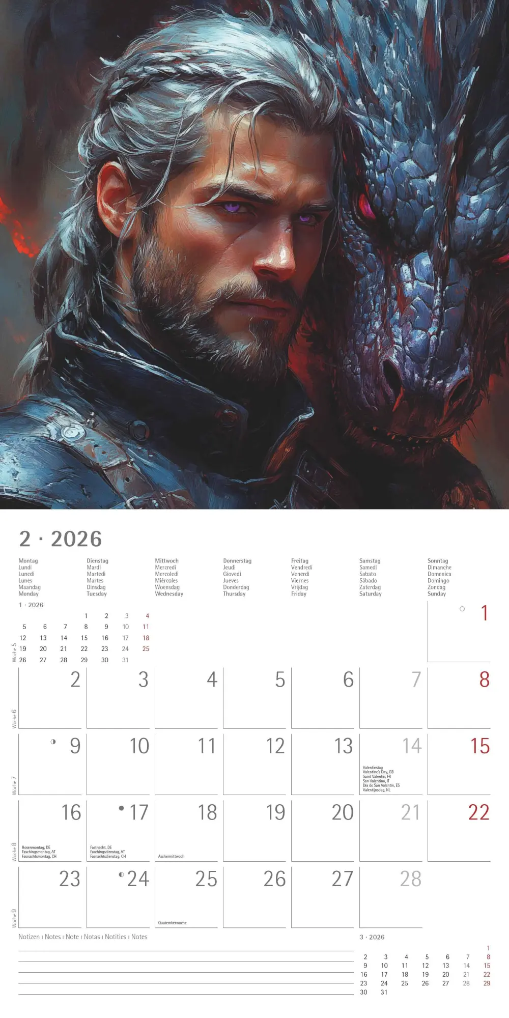 Bild: 4069095007536 | Drachen 2026 - Broschürenkalender 30x30 cm (30x60 geöffnet) -...