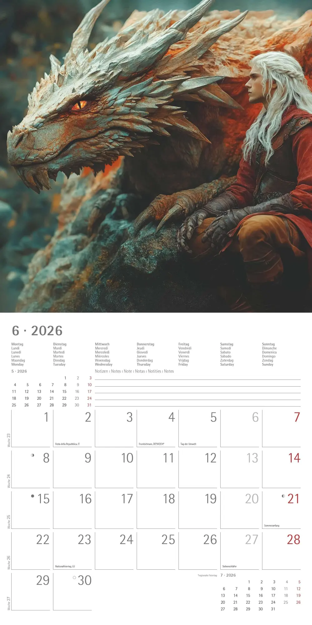 Bild: 4069095007536 | Drachen 2026 - Broschürenkalender 30x30 cm (30x60 geöffnet) -...