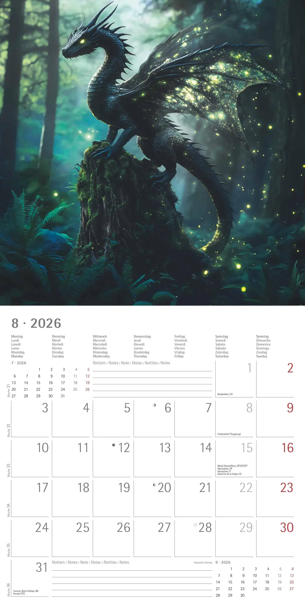 Bild: 4069095007536 | Drachen 2026 - Broschürenkalender 30x30 cm (30x60 geöffnet) -...