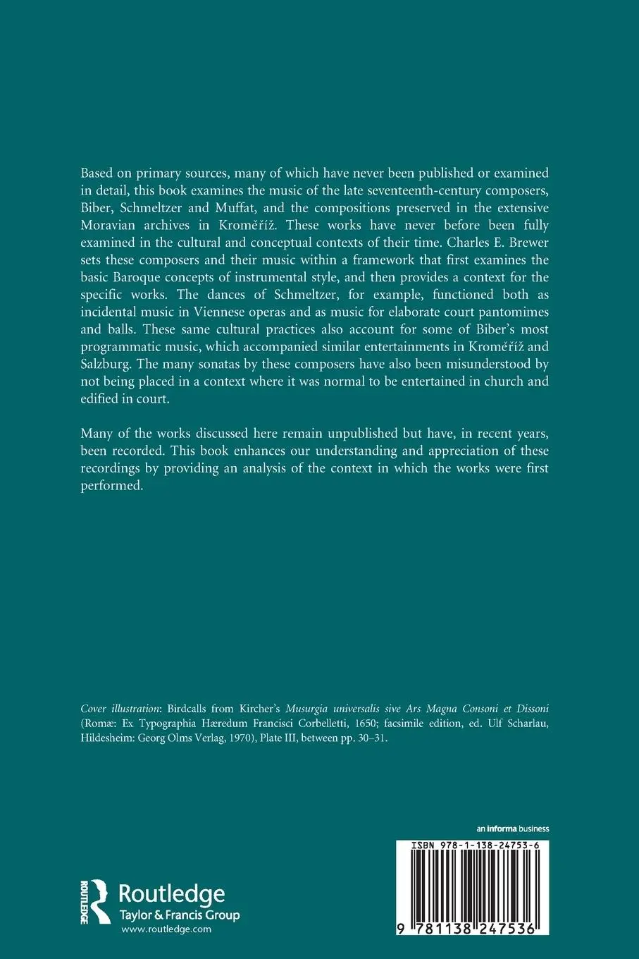Rückseite: 9781138247536 | The Instrumental Music of Schmeltzer, Biber, Muffat and their...
