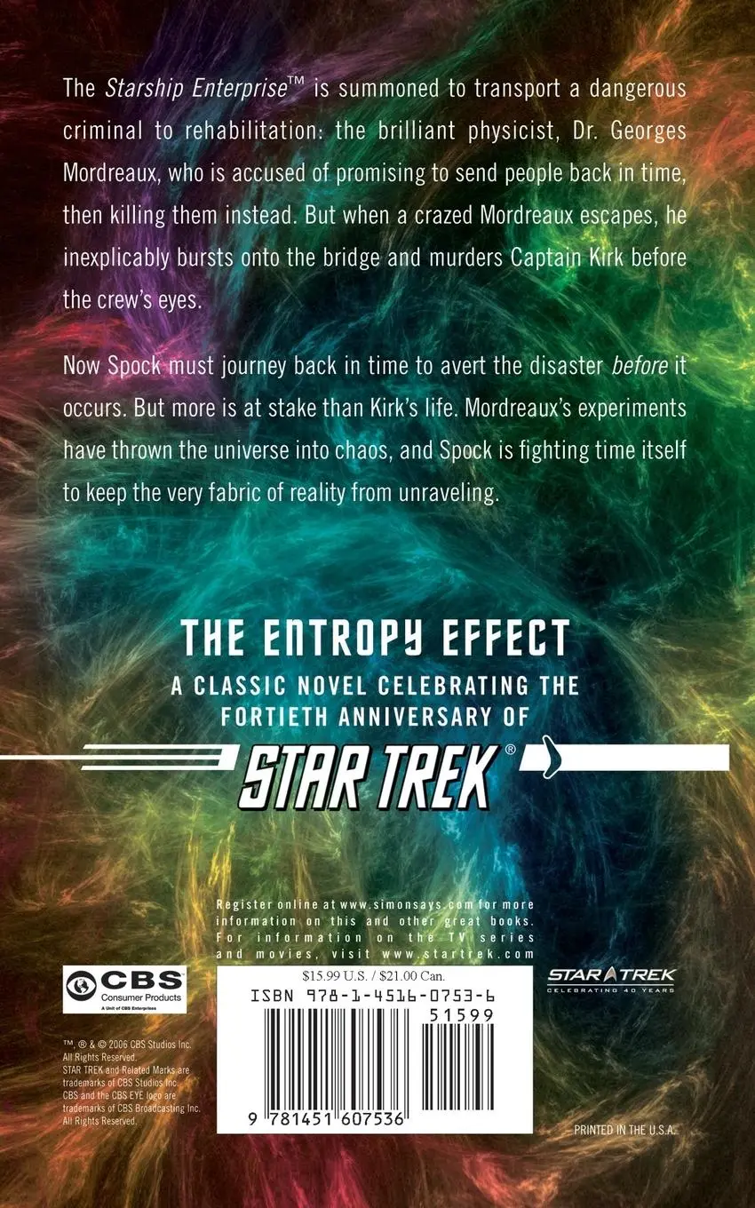 Rückseite: 9781451607536 | The Entropy Effect | Vonda McIntyre | Taschenbuch | Englisch | 2010