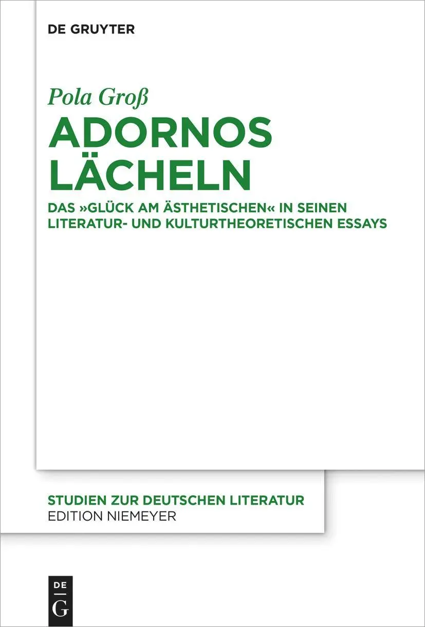 Cover: 9783110777536 | Adornos Lächeln | Pola Groß | Taschenbuch | VIII | Deutsch | 2022