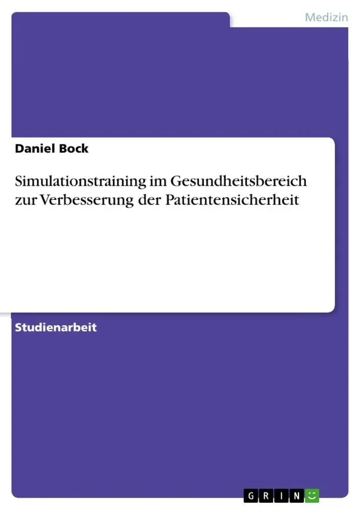 Cover: 9783346497536 | Simulationstraining im Gesundheitsbereich zur Verbesserung der...