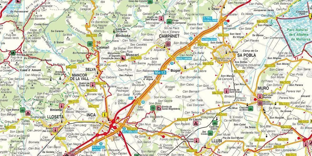 Bild: 9783707917536 | Mallorca, Planungskarte 1:100.000 | (Land-)Karte | Karte/Landkarte