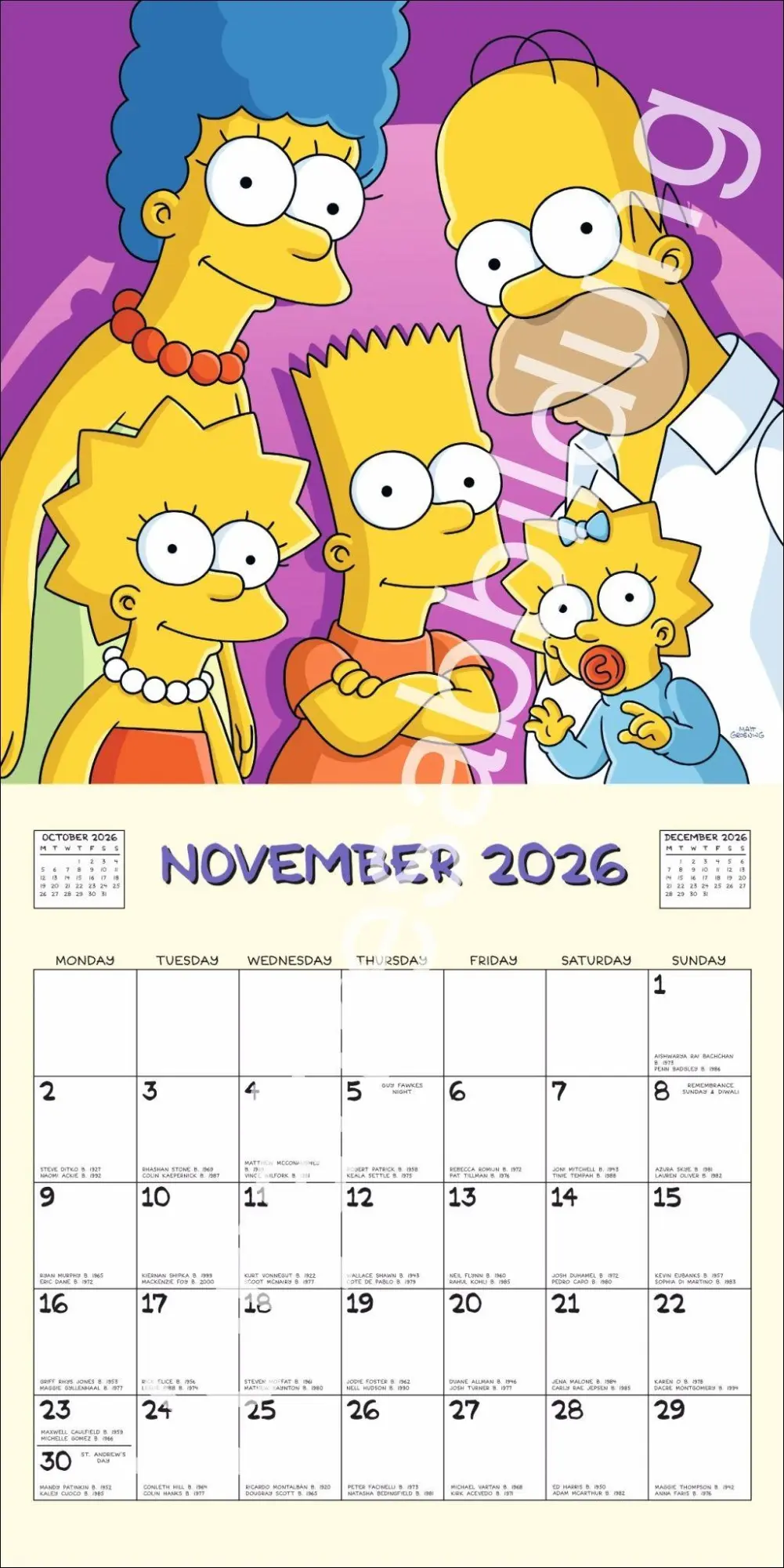 Bild: 9783840197536 | The Simpsons Broschurkalender 2027 | Kalender | 28 S. | Englisch
