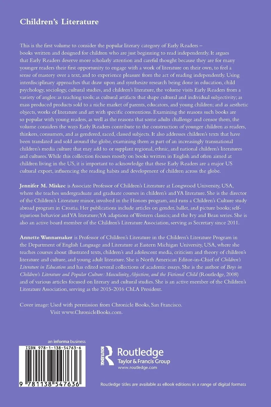 Rückseite: 9781138547636 | The Early Reader in Children's Literature and Culture | Miskec (u. a.)