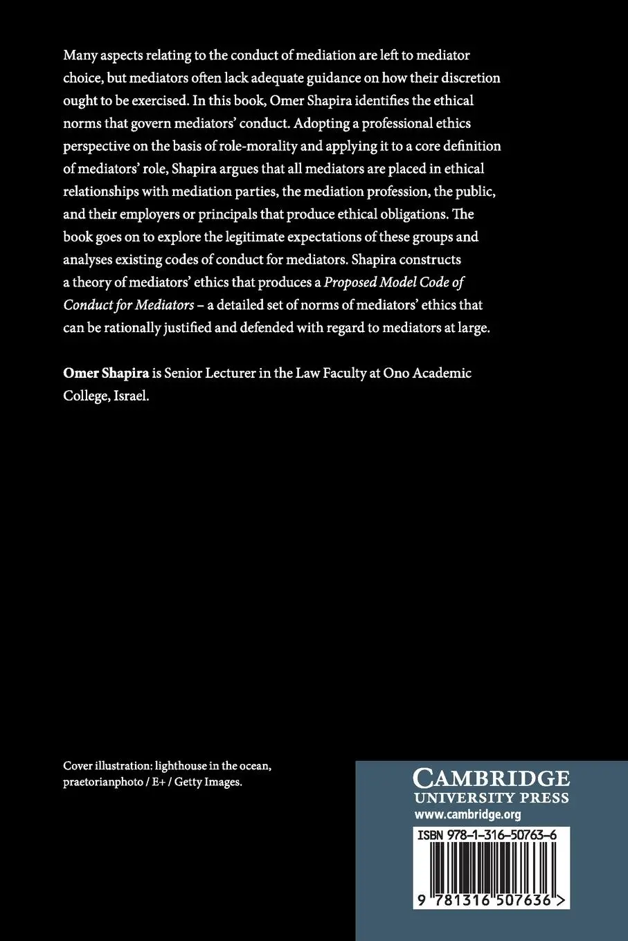 Rückseite: 9781316507636 | A Theory of Mediators' Ethics | Omer Shapira | Taschenbuch | Englisch