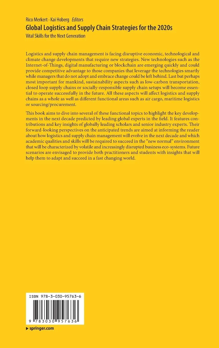 Rückseite: 9783030957636 | Global Logistics and Supply Chain Strategies for the 2020s | Buch