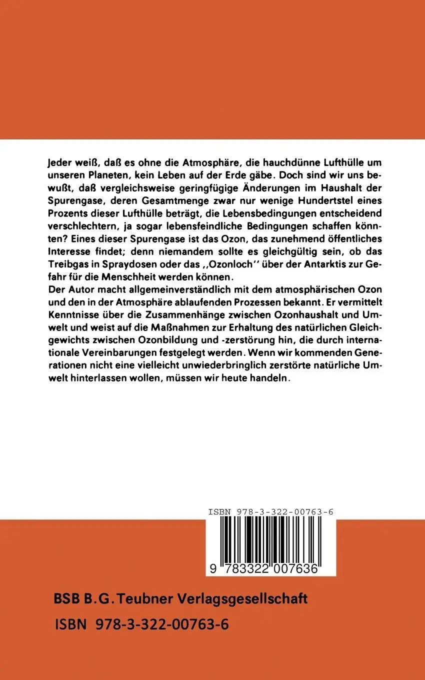 Rückseite: 9783322007636 | Ozon - Sonnenbrille der Erde | Uwe Feister | Taschenbuch | 156 S.