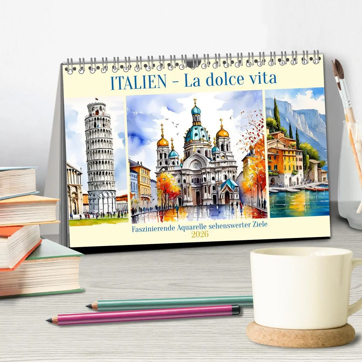 Bild: 9783457367636 | Italien - La dolce vita (Tischkalender 2026 DIN A5 quer), CALVENDO...