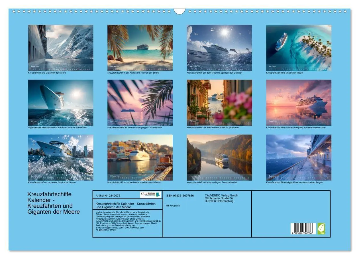 Bild: 9783516697636 | Kreuzfahrtschiffe Kalender - Kreuzfahrten und Giganten der Meere...