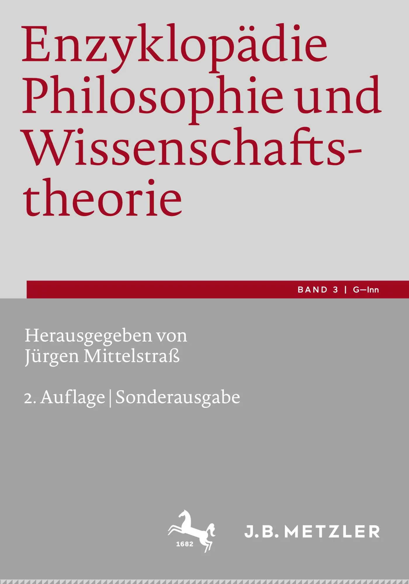 Cover: 9783662677636 | Enzyklopädie Philosophie und Wissenschaftstheorie | Bd. 3: G-Inn | xix