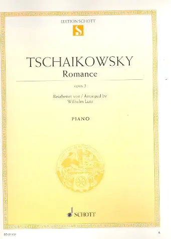 Cover: 9790001087636 | Romance Opus 5 | Pyotr Ilyich Tchaikovsky | Buch | Schott Music