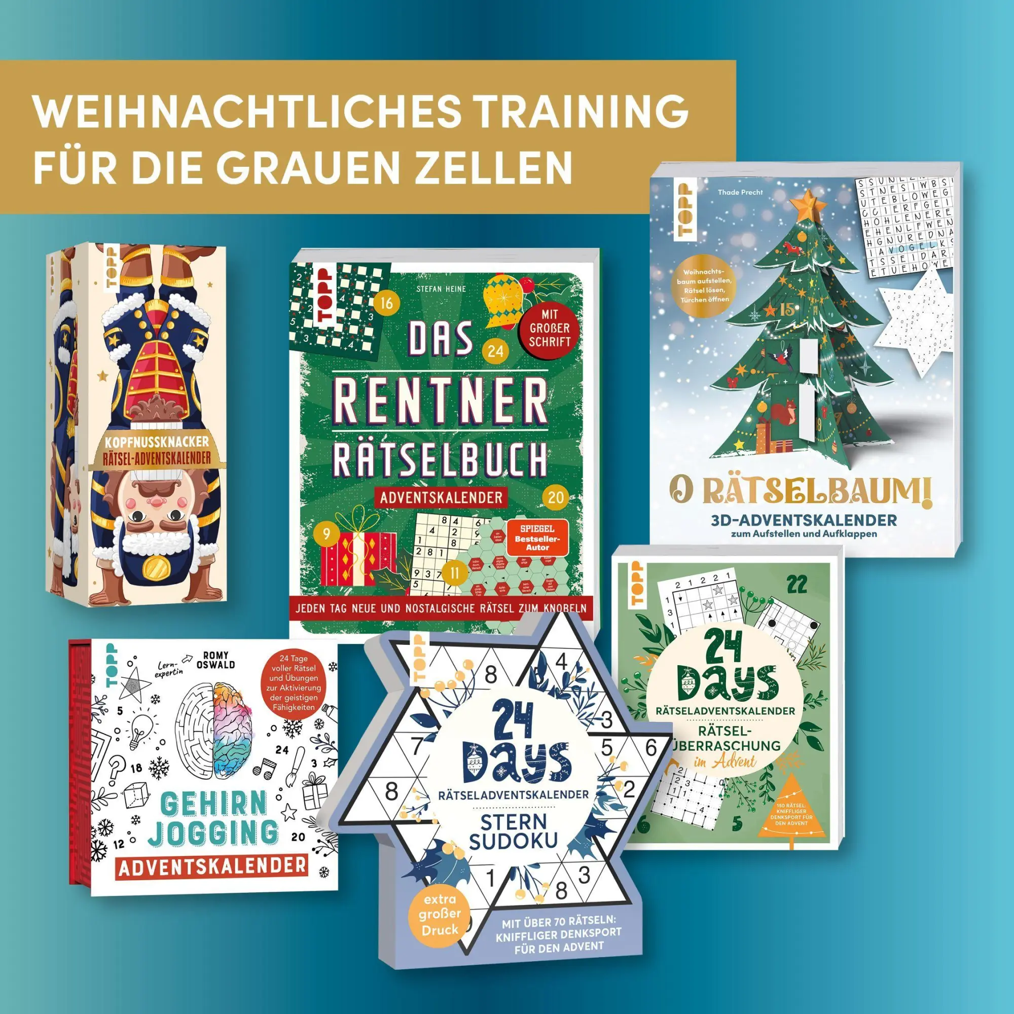 Bild: 4007742187736 | Der neue Kopfnussknacker - Rätsel-Adventskalender (blaue Edition -...