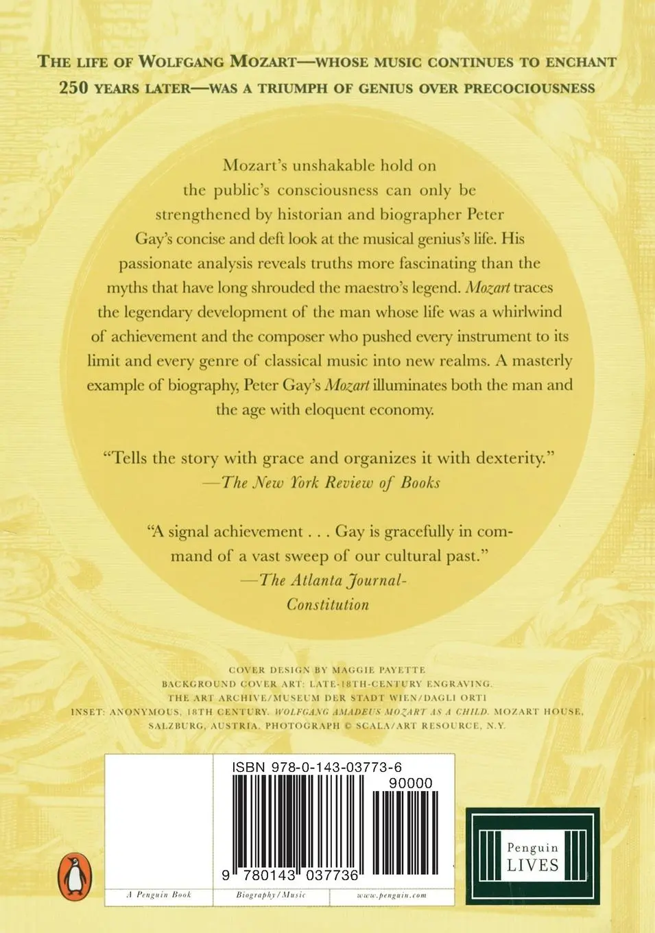 Rückseite: 9780143037736 | Mozart | A Life | Peter Gay | Taschenbuch | 177 S. | Englisch | 2006