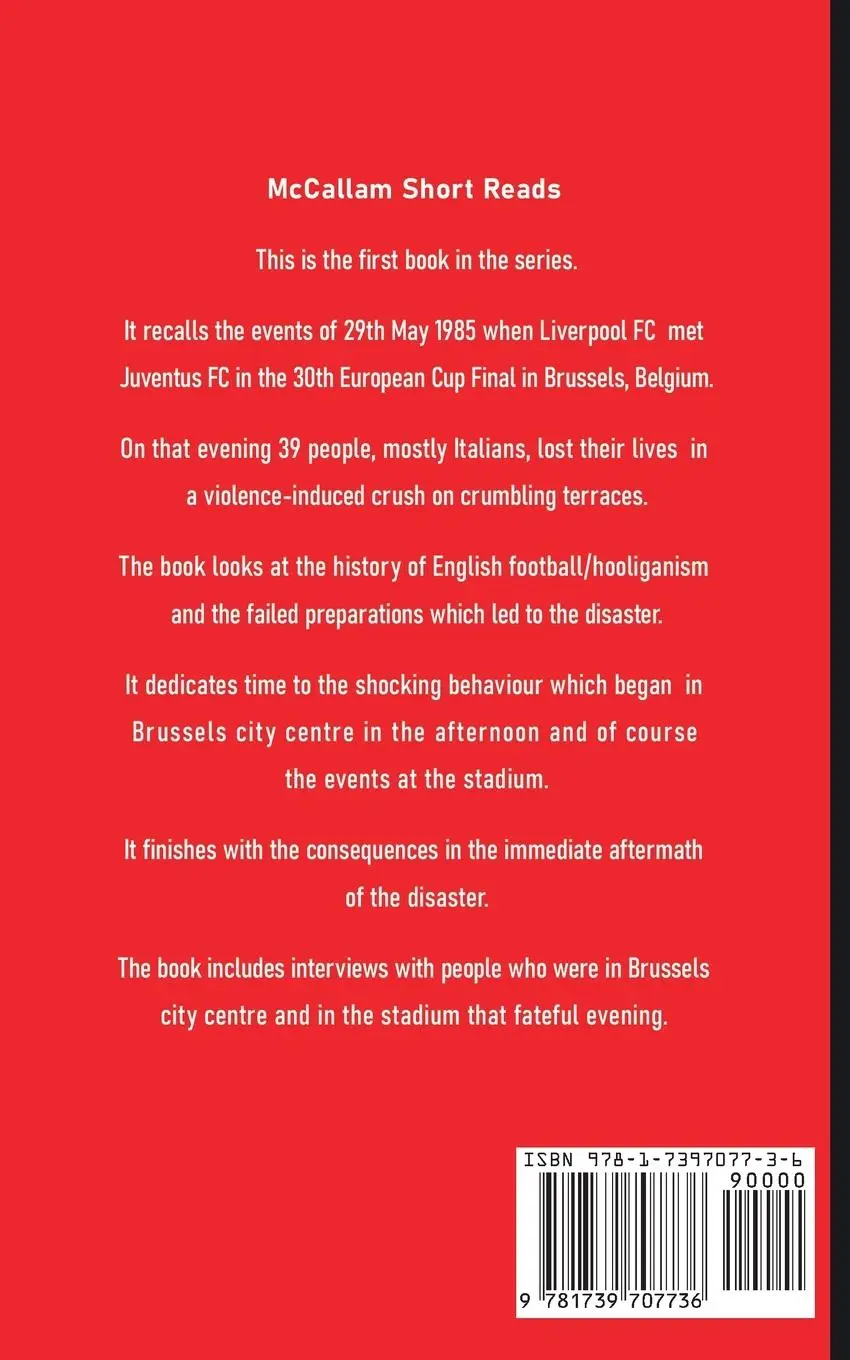 Rückseite: 9781739707736 | Heysel Stadium Brussels | Paul McCallam | Taschenbuch | Englisch
