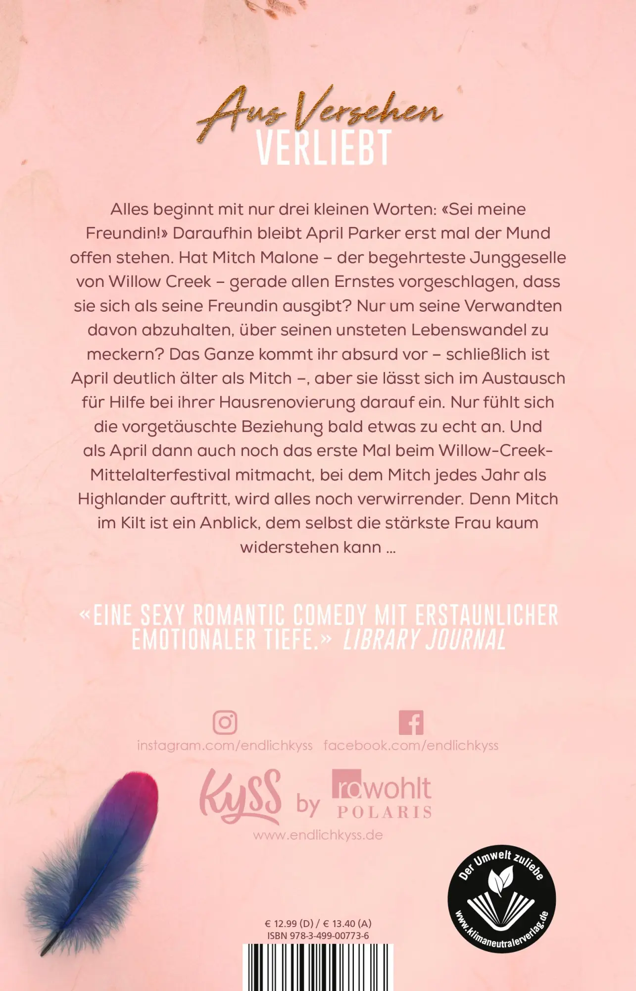 Rückseite: 9783499007736 | A History of Us - Nur drei kleine Worte | Jen Deluca | Taschenbuch