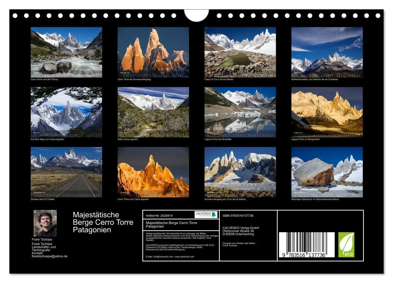 Bild: 9783516137736 | Majestätische Berge Cerro Torre Patagonien (Wandkalender 2026 DIN...