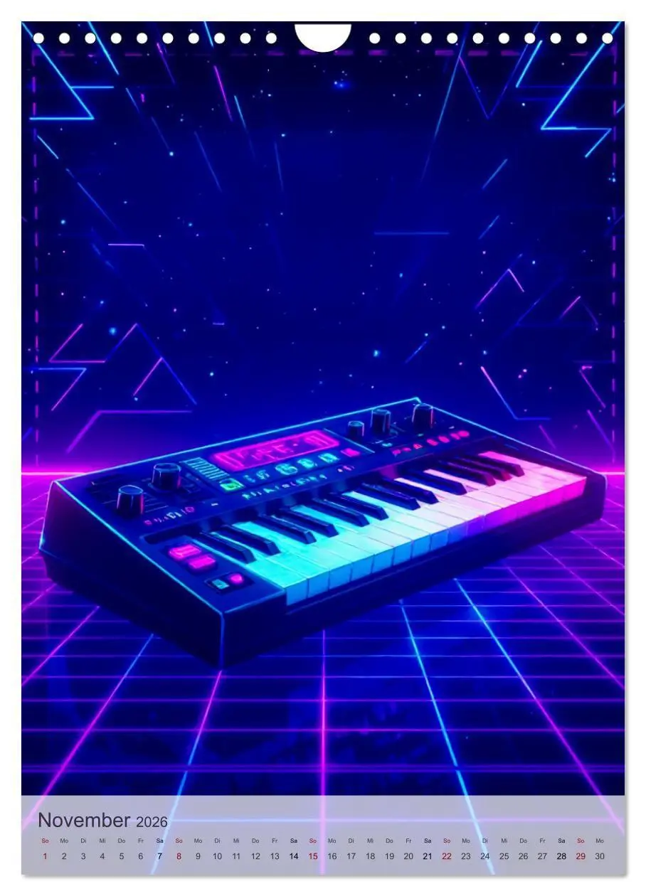 Bild: 9783516747836 | Back to the Eighties - Electric Neon Nights (Wandkalender 2026 DIN...