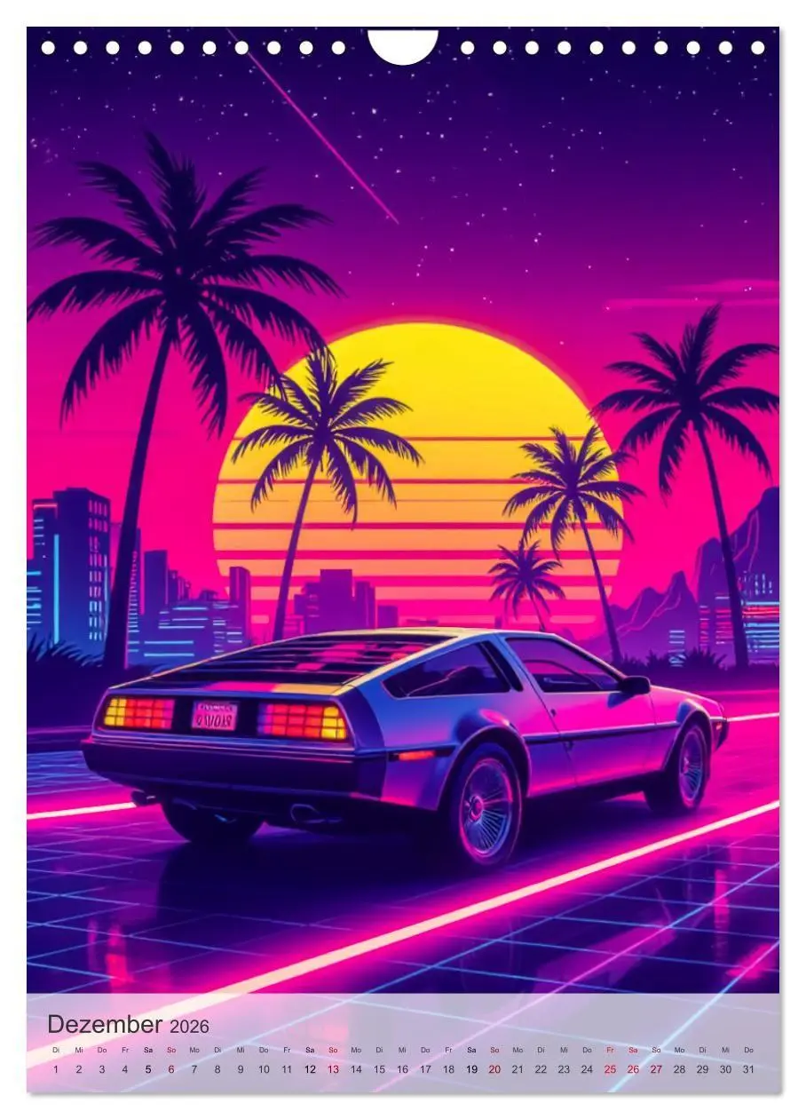 Bild: 9783516747836 | Back to the Eighties - Electric Neon Nights (Wandkalender 2026 DIN...