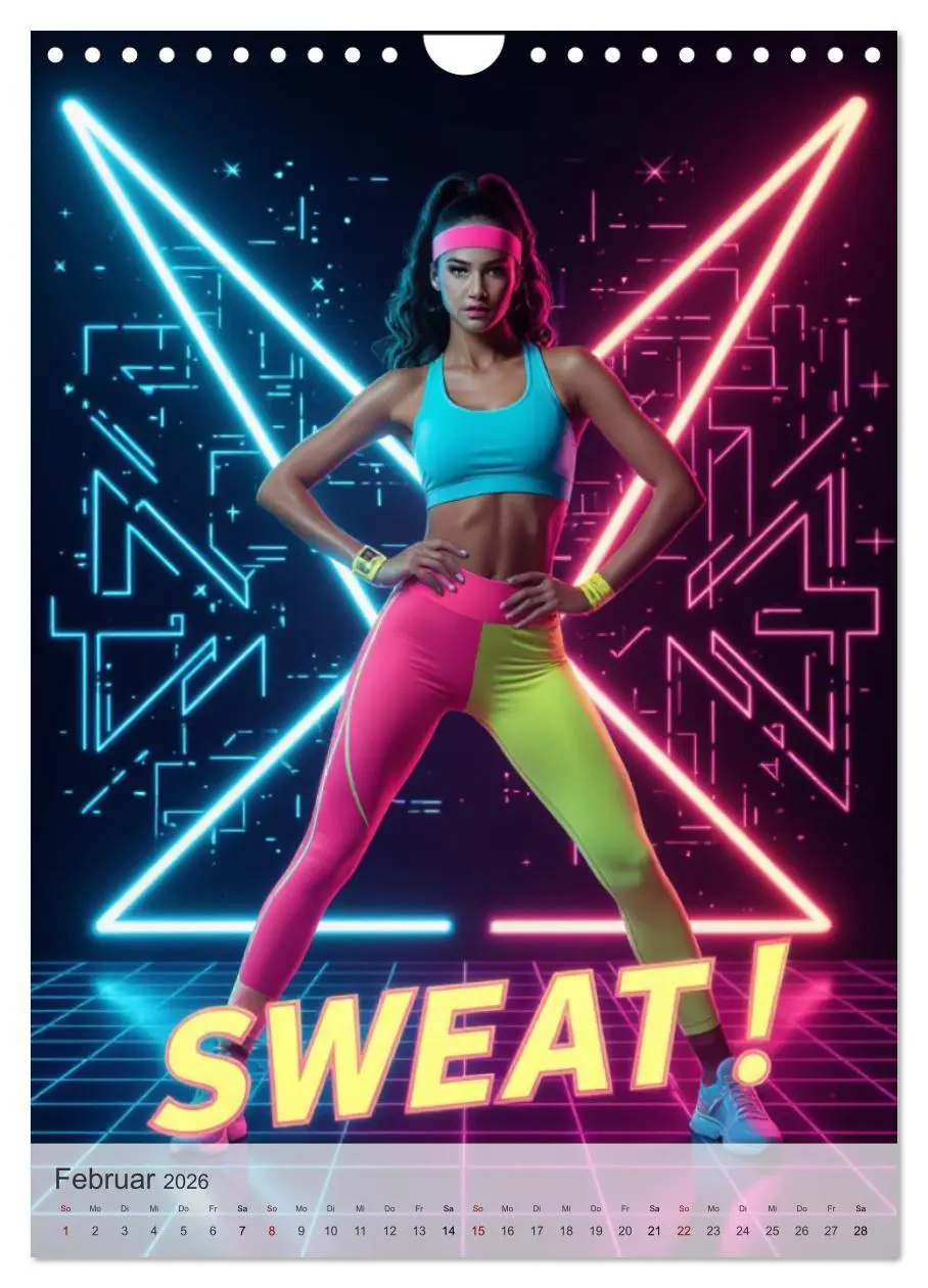 Bild: 9783516747836 | Back to the Eighties - Electric Neon Nights (Wandkalender 2026 DIN...
