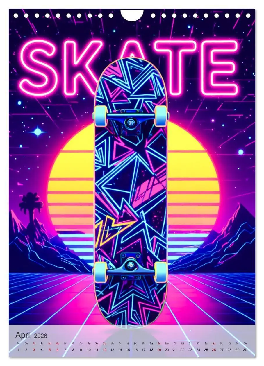 Bild: 9783516747836 | Back to the Eighties - Electric Neon Nights (Wandkalender 2026 DIN...