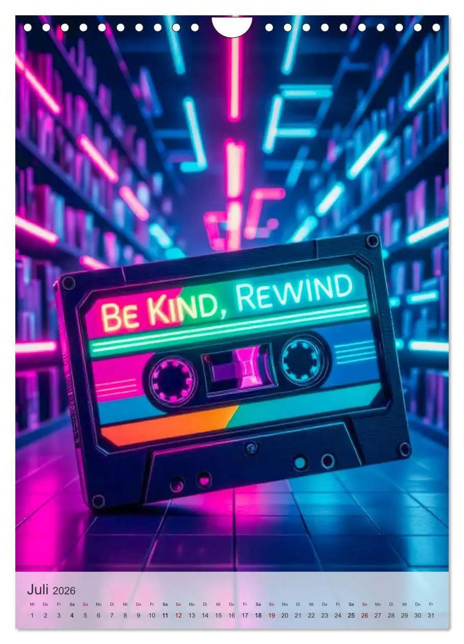 Bild: 9783516747836 | Back to the Eighties - Electric Neon Nights (Wandkalender 2026 DIN...
