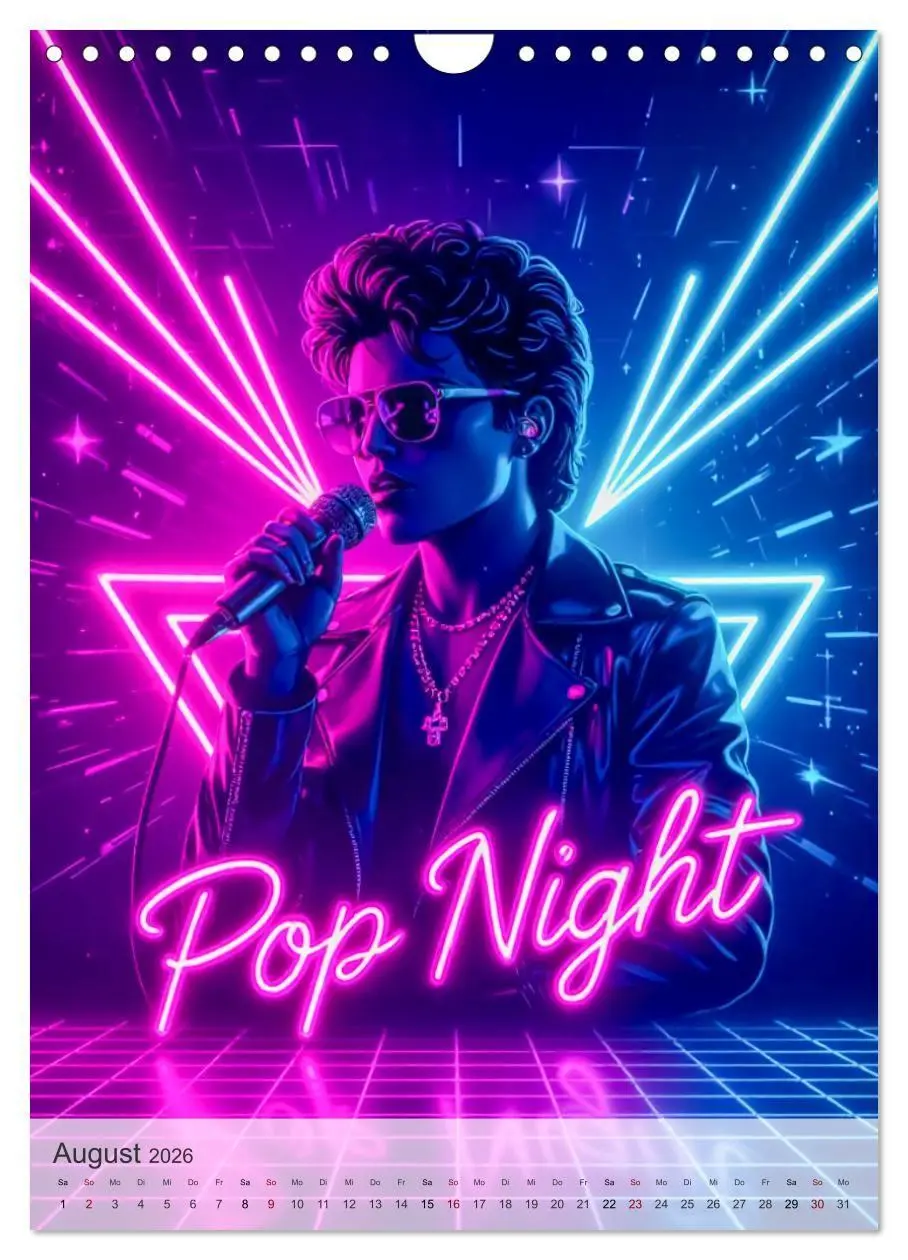 Bild: 9783516747836 | Back to the Eighties - Electric Neon Nights (Wandkalender 2026 DIN...
