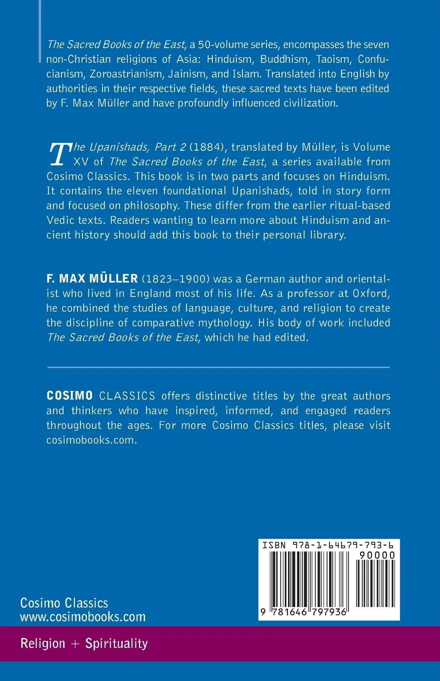 Rückseite: 9781646797936 | The Upanishads, Part 2 of 2 | Taschenbuch | Englisch | Cosimo Classics