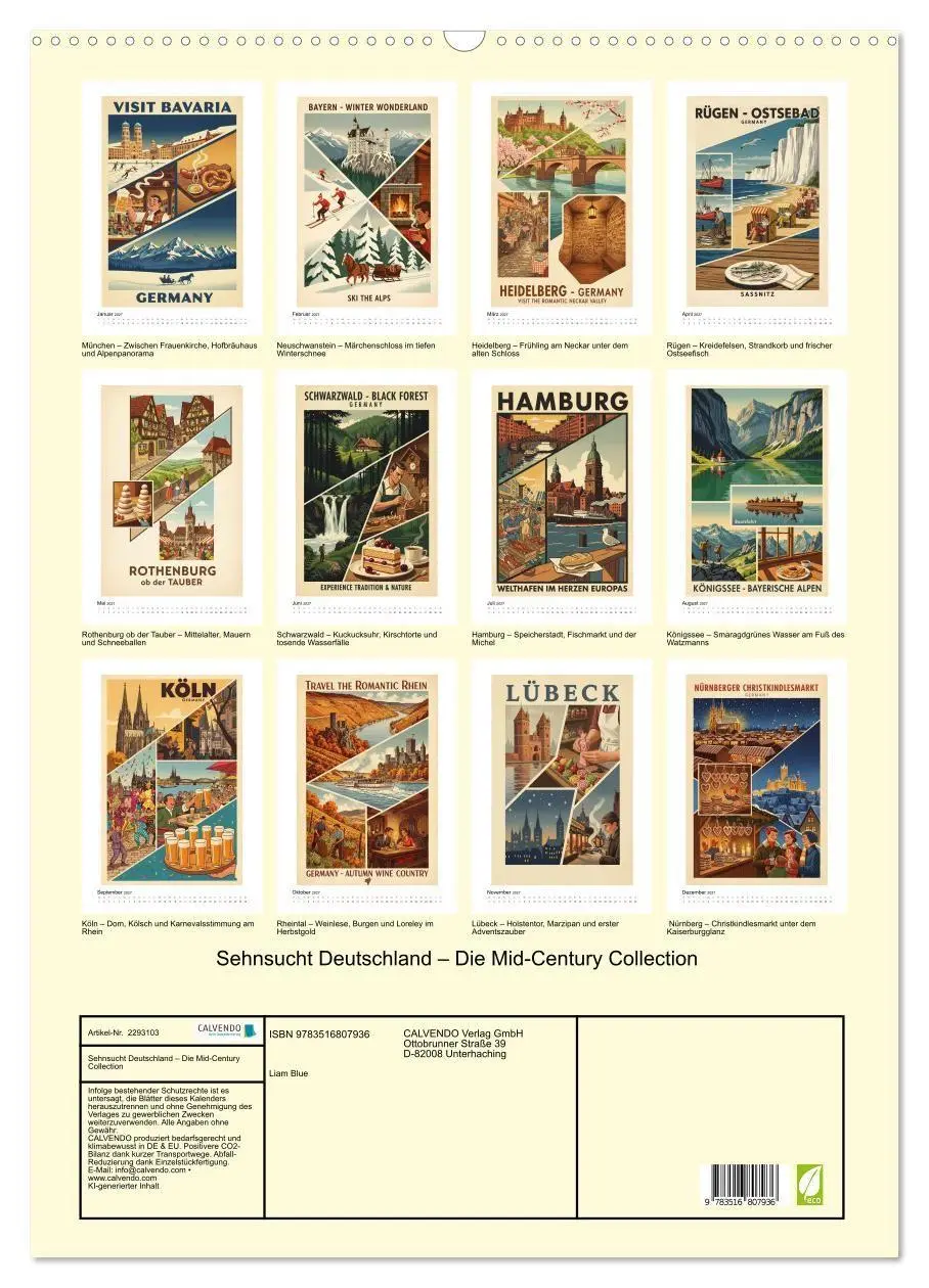 Bild: 9783516807936 | Sehnsucht Deutschland - Die Mid-Century Collection (Wandkalender...