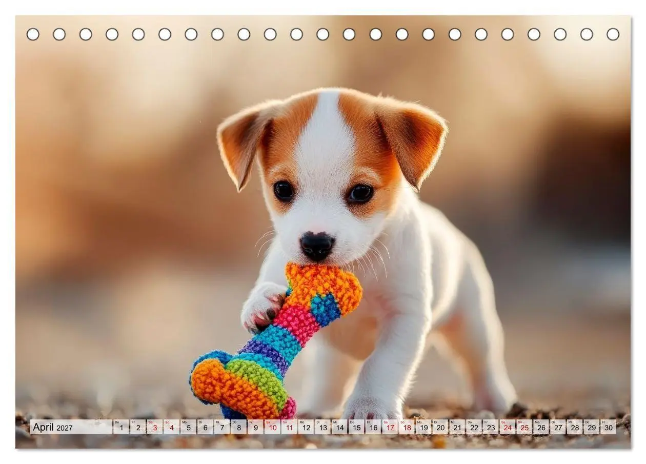 Bild: 9783594267936 | Knuffige Hundewelpen - Freude auf vier Pfoten (Tischkalender 2027...